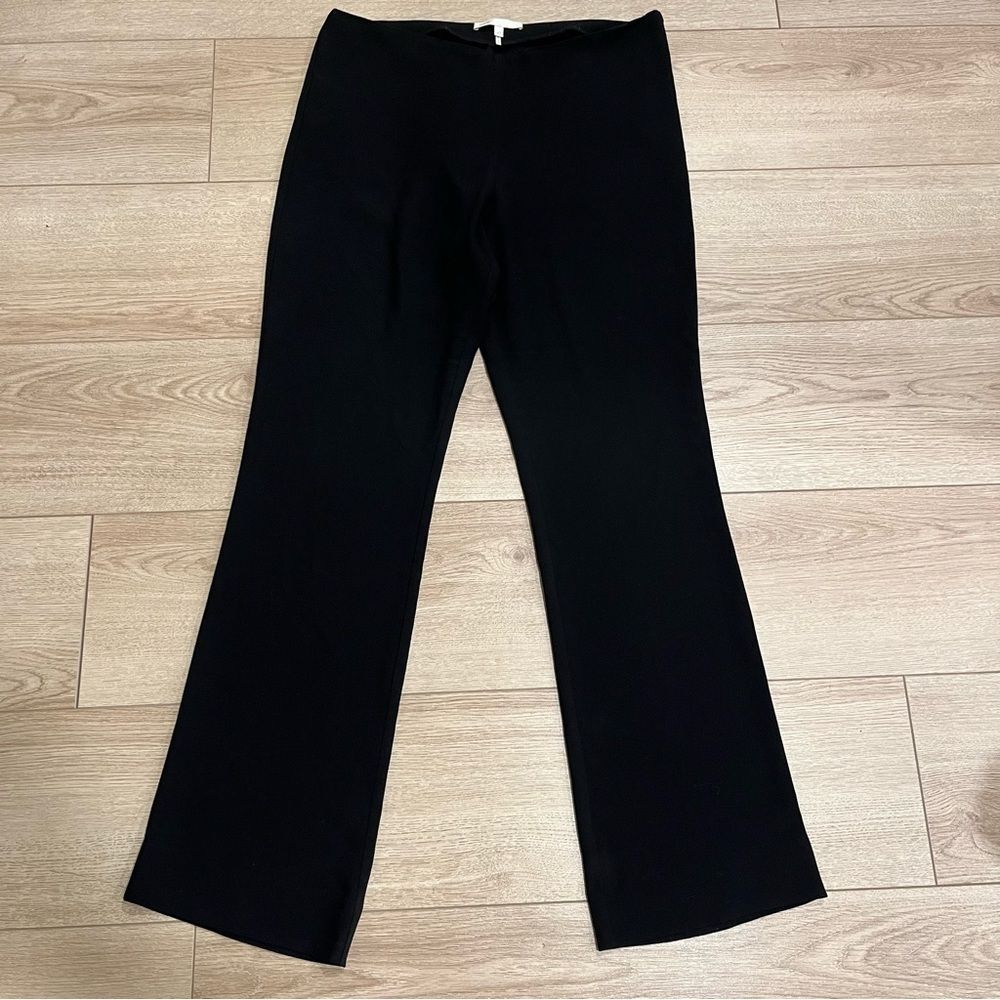 Maje Black Straight Wide Leg Bootcut Acetate Professional Dress Pants Size 40/L